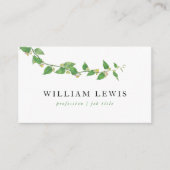 水彩緑化つる植物葉ズミニマルシンプル 名刺 (正面)