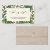 水彩緑化とウッドシ結婚ーズ エンクロージャーカード (正面/裏面)