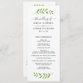 水彩緑化の儀式に結婚囲まれる プログラム (正面/裏面)