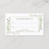 水彩緑化アポイントメントカード 名刺 (正面)