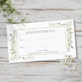 水彩緑化アポイントメントカード 名刺