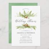 水彩緑化ウェディングシャワー 招待状 (正面/裏面)