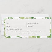 水彩緑化ギフト券 (正面)