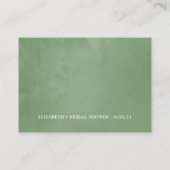 水彩緑化クリスタルブライダルシャワーラッフル エンクロージャーカード (裏面)