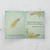 水彩緑化パーソナライズされた悔やみや弔慰 カード (内部)