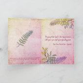 水彩緑化パーソナライズされた悔やみや弔慰 カード (内部)