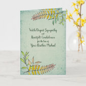 水彩緑化パーソナライズされた悔やみや弔慰 カード (黄色い花)