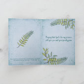 水彩緑化パーソナライズされた悔やみや弔慰 カード (内部)