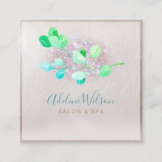 水彩緑化フェイク剤 スクエア名刺 (正面)