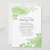 水彩緑化ブライダルシャワーバイメール 招待状 (正面)