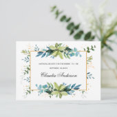 水彩緑化ブライダルシャワーレシピカード (スタンド正面)