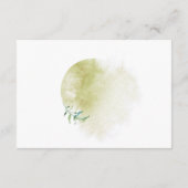 水彩緑化ブライダルシャワー表示シャワー エンクロージャーカード (裏面)