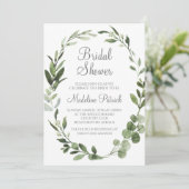 水彩緑化ブライダルシャワー 招待状 (スタンド正面)