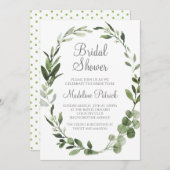水彩緑化ブライダルシャワー 招待状 (正面/裏面)
