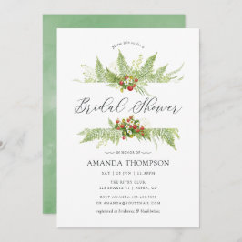 水彩緑化ブライダルシャワー 招待状