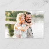 水彩緑化写真結婚のQR RSVP エンクロージャーカード (裏面)