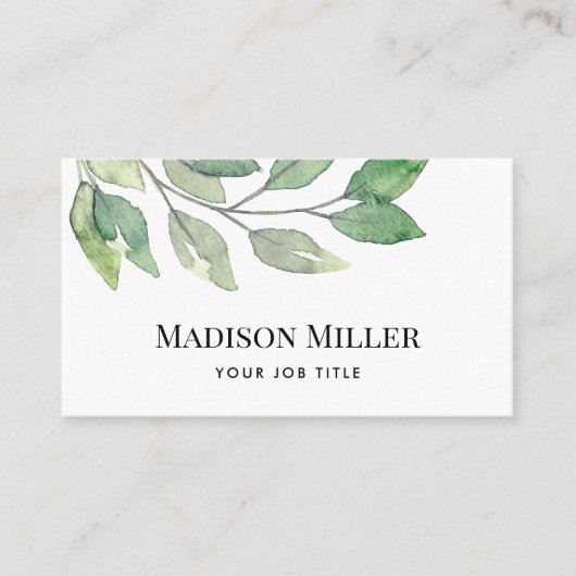 水彩緑化名刺 名刺 (正面)