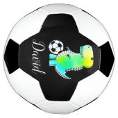 水彩緑化名前をカスタムする サッカーボール (回転)