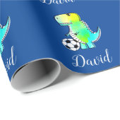 水彩緑化名前をカスタムする ラッピングペーパー (ロールコーナー)