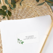 水彩緑化差出人住所 ラベル