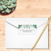 水彩緑化差出人住所 ラベル