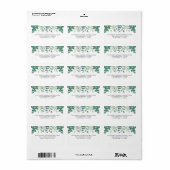 水彩緑化差出人住所 ラベル (フルシート)