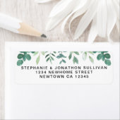 水彩緑化差出人住所 ラベル (インサイチュ)