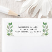 水彩緑化差出人住所 ラベル (インサイチュ)