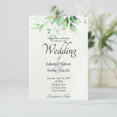 水彩緑化結婚式招待状 招待状 (スタンド正面)