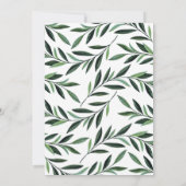 水彩緑化結婚式招待状 招待状 (裏面)