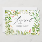 水彩緑化結婚結晶の看板 招待状 (正面)