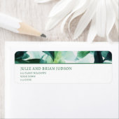 水彩緑化縁ど差出人住所 ラベル (インサイチュ)