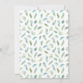 水彩緑化金ゴールドRN看護卒業 招待状 (裏面)