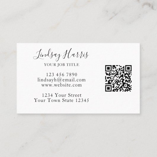 水彩緑化QRコード 名刺 (裏面)