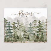 水彩緑松林料理レシピカード (裏面)