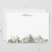 水彩緑松林 ノートカード (正面)