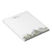 水彩緑松林 ノートパッド (アングル)