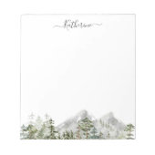 水彩緑松林 ノートパッド (正面)