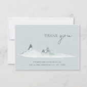 水彩緑松結婚林 サンキューカード (正面)