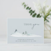 水彩緑松結婚林 サンキューカード (スタンド正面)