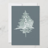 水彩緑松結婚林 招待状 (裏面)