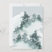 水彩緑松結婚林 招待状 (裏面)