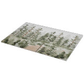 水彩緑林素朴製伐採板 カッティングボード (角)