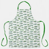 水彩緑樹林パターン エプロン (正面)