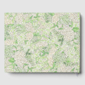 水彩緑白あじさい紋 ゲストブック (裏面)