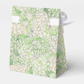 水彩緑白あじさい紋 フェイバーボックス (裏面サイド)