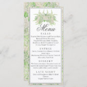 水彩緑白あじさい紋 メニュー (正面/裏面)