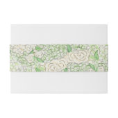 水彩緑白あじさい紋 招待状ベリーバンド (裏面例)