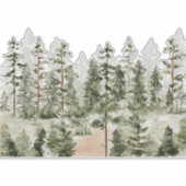 水彩緑素朴林 シール (正面)