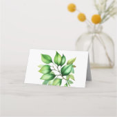 水彩緑結婚色座席表 プレイスカード (裏面)